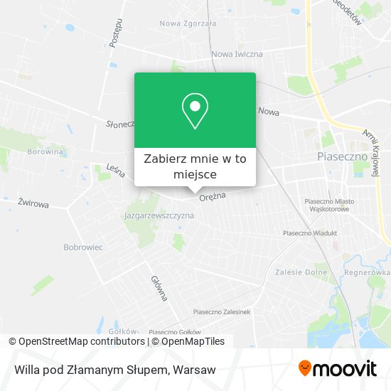 Mapa Willa pod Złamanym Słupem