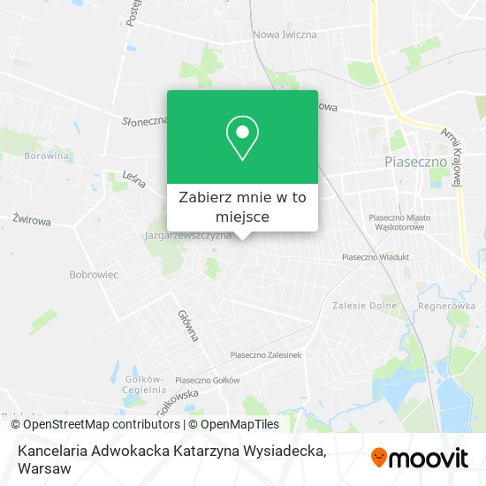 Mapa Kancelaria Adwokacka Katarzyna Wysiadecka