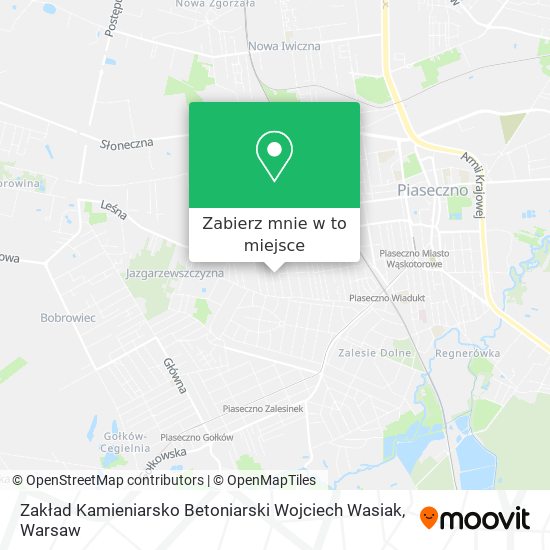 Mapa Zakład Kamieniarsko Betoniarski Wojciech Wasiak