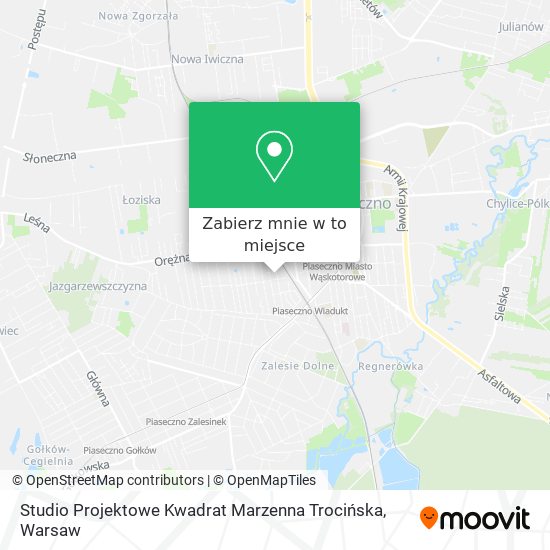 Mapa Studio Projektowe Kwadrat Marzenna Trocińska