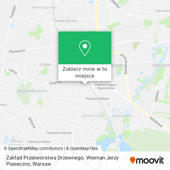 Mapa Zakład Przetwórstwa Drzewnego. Wieman Jerzy Piaseczno