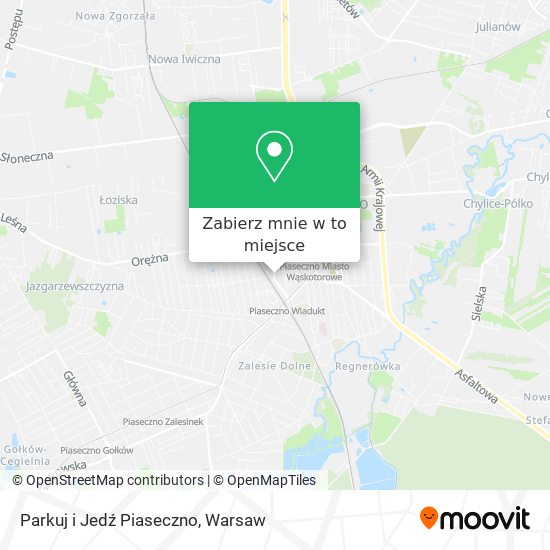 Mapa Parkuj i Jedź Piaseczno