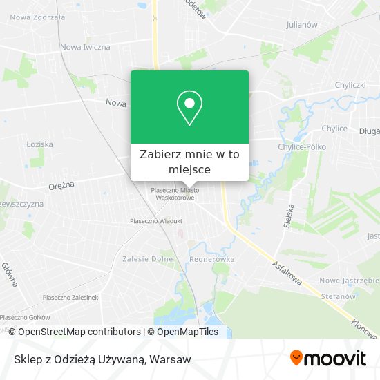 Mapa Sklep z Odzieżą Używaną