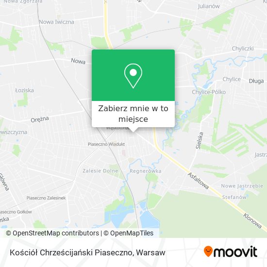 Mapa Kościół Chrześcijański Piaseczno