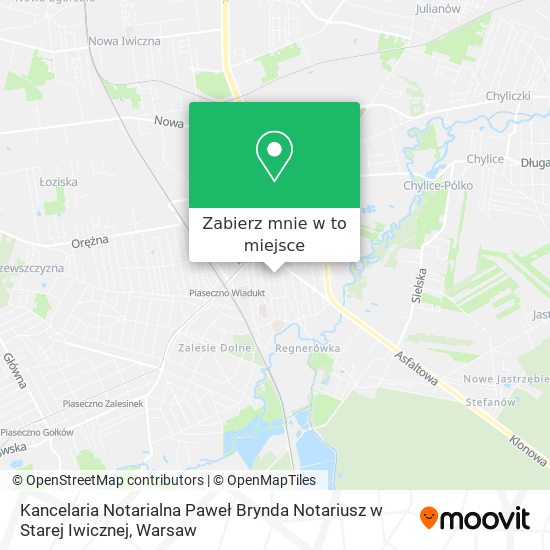 Mapa Kancelaria Notarialna Paweł Brynda Notariusz w Starej Iwicznej