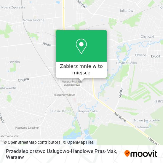 Mapa Przedsiebiorstwo Uslugowo-Handlowe Pras-Mak