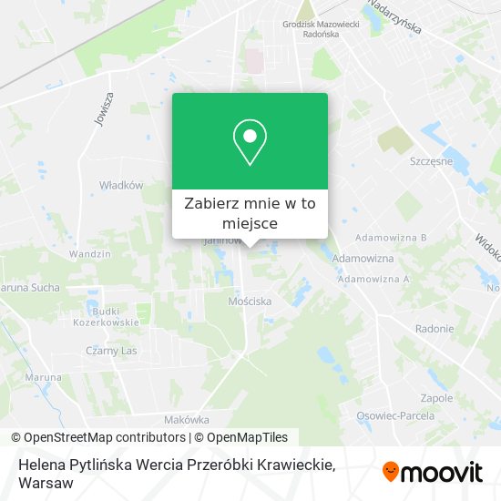 Mapa Helena Pytlińska Wercia Przeróbki Krawieckie