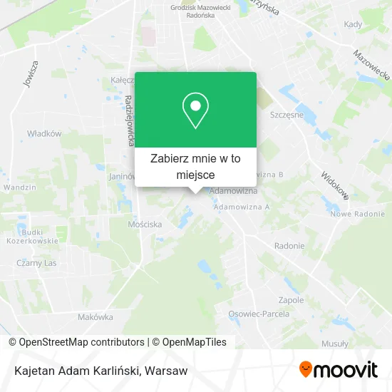 Mapa Kajetan Adam Karliński