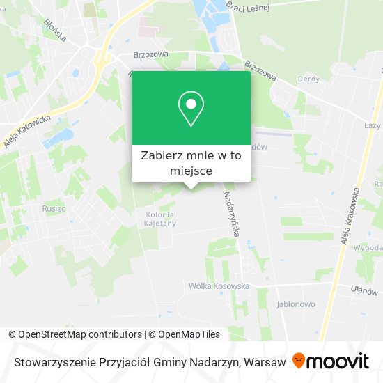 Mapa Stowarzyszenie Przyjaciół Gminy Nadarzyn