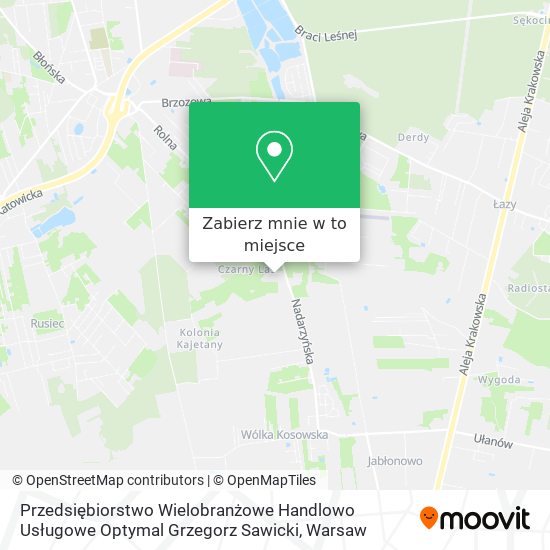 Mapa Przedsiębiorstwo Wielobranżowe Handlowo Usługowe Optymal Grzegorz Sawicki