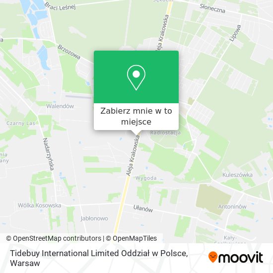 Mapa Tidebuy International Limited Oddział w Polsce