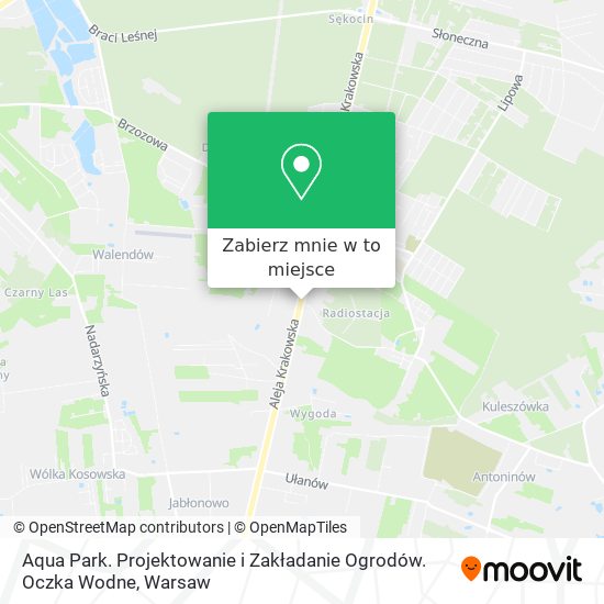 Mapa Aqua Park. Projektowanie i Zakładanie Ogrodów. Oczka Wodne