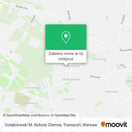 Mapa Gołębiowski M. Roboty Ziemne, Transport