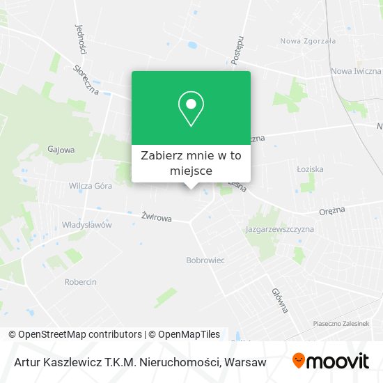 Mapa Artur Kaszlewicz T.K.M. Nieruchomości