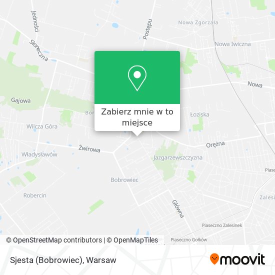 Mapa Sjesta (Bobrowiec)