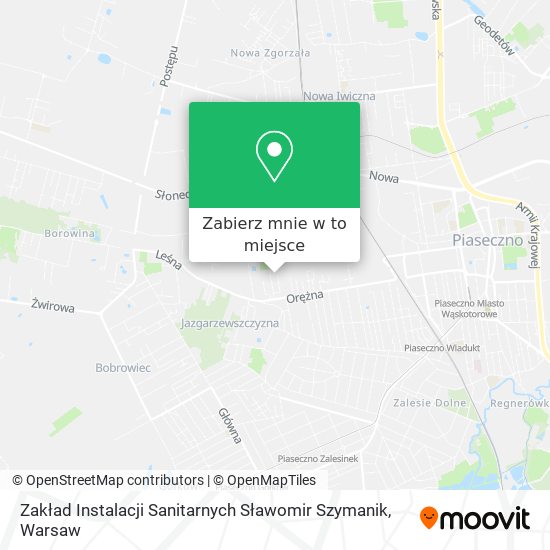 Mapa Zakład Instalacji Sanitarnych Sławomir Szymanik