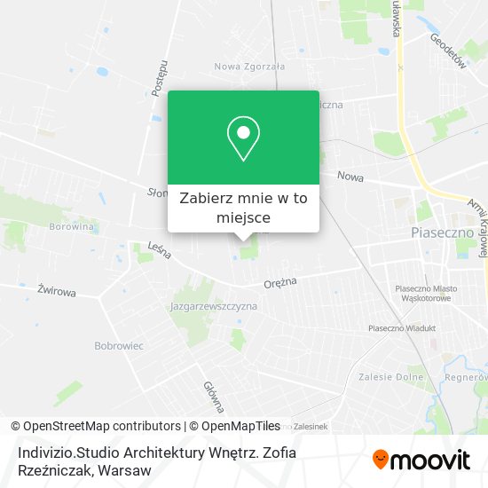 Mapa Indivizio.Studio Architektury Wnętrz. Zofia Rzeźniczak