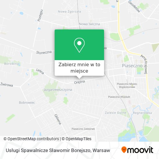 Mapa Usługi Spawalnicze Sławomir Borejszo