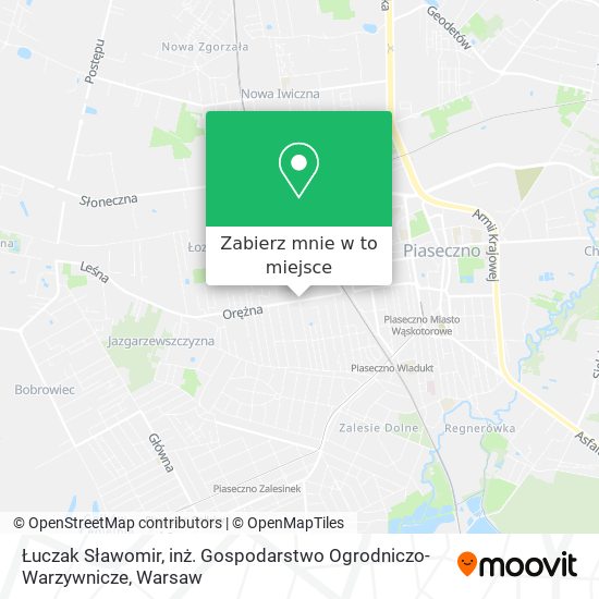 Mapa Łuczak Sławomir, inż. Gospodarstwo Ogrodniczo- Warzywnicze