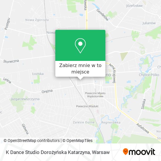 Mapa K Dance Studio Dorożyńska Katarzyna