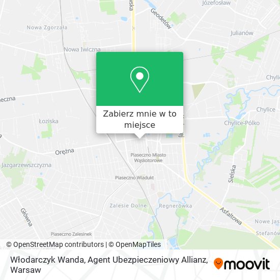 Mapa Włodarczyk Wanda, Agent Ubezpieczeniowy Allianz