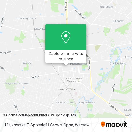 Mapa Majkowska T. Sprzedaż i Serwis Opon