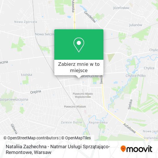 Mapa Nataliia Zazhechna - Natmar Usługi Sprzątająco-Remontowe