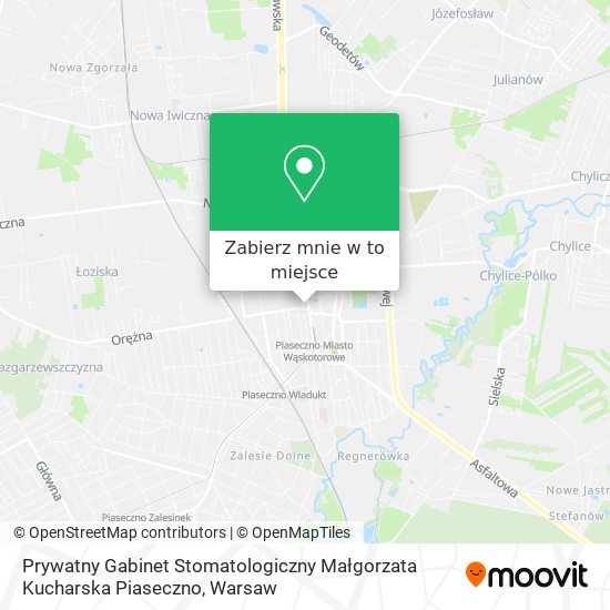 Mapa Prywatny Gabinet Stomatologiczny Małgorzata Kucharska Piaseczno