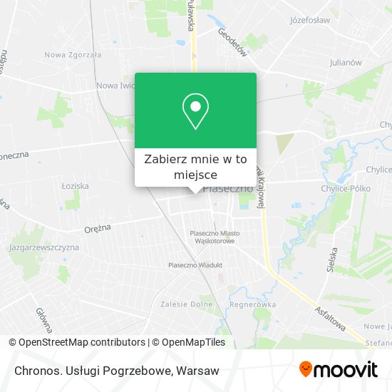 Mapa Chronos. Usługi Pogrzebowe