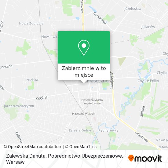 Mapa Zalewska Danuta. Pośrednictwo Ubezpieczeniowe