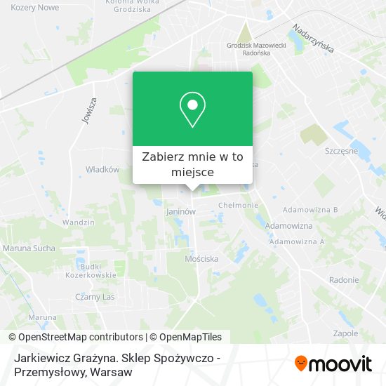 Mapa Jarkiewicz Grażyna. Sklep Spożywczo - Przemysłowy