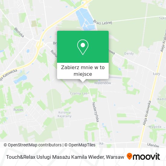 Mapa Touch&Relax Usługi Masażu Kamila Wieder