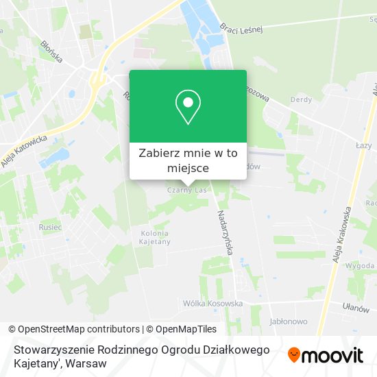 Mapa Stowarzyszenie Rodzinnego Ogrodu Działkowego Kajetany'