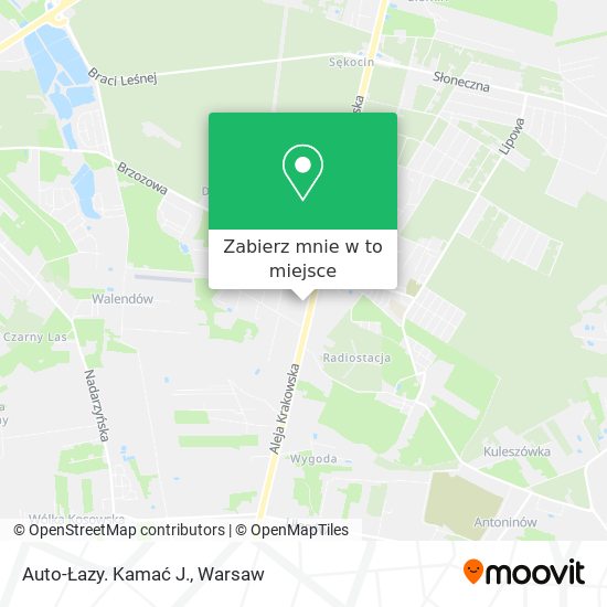 Mapa Auto-Łazy. Kamać J.