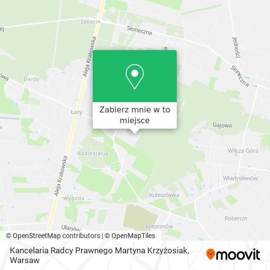 Mapa Kancelaria Radcy Prawnego Martyna Krzyżosiak