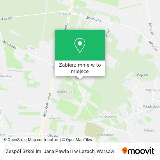 Mapa Zespół Szkół im. Jana Pawła II w Łazach