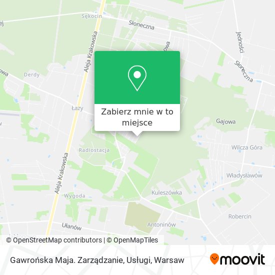 Mapa Gawrońska Maja. Zarządzanie, Usługi