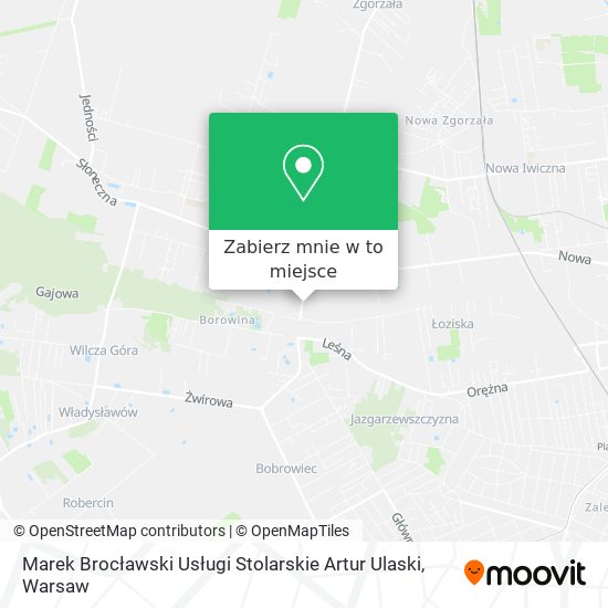 Mapa Marek Brocławski Usługi Stolarskie Artur Ulaski