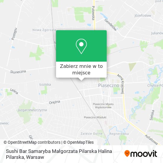 Mapa Sushi Bar Samaryba Małgorzata Pilarska Halina Pilarska