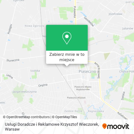 Mapa Usługi Doradcze i Reklamowe Krzysztof Wieczorek