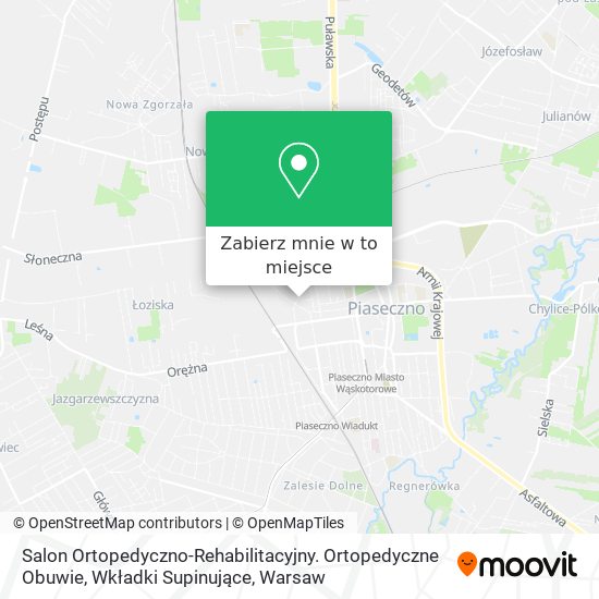 Mapa Salon Ortopedyczno-Rehabilitacyjny. Ortopedyczne Obuwie, Wkładki Supinujące