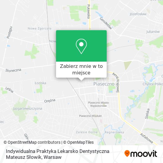 Mapa Indywidualna Praktyka Lekarsko Dentystyczna Mateusz Słowik