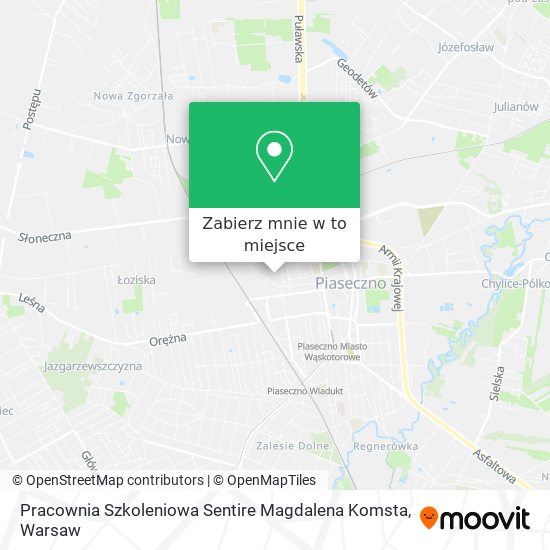 Mapa Pracownia Szkoleniowa Sentire Magdalena Komsta