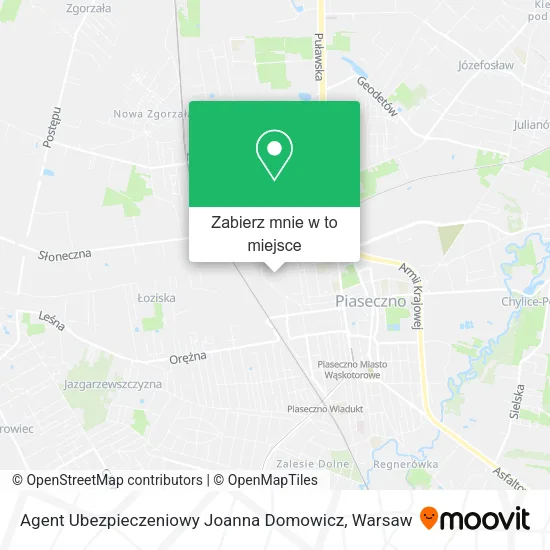 Mapa Agent Ubezpieczeniowy Joanna Domowicz
