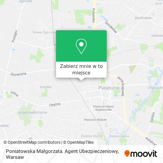 Mapa Poniatowska Małgorzata. Agent Ubezpieczeniowy