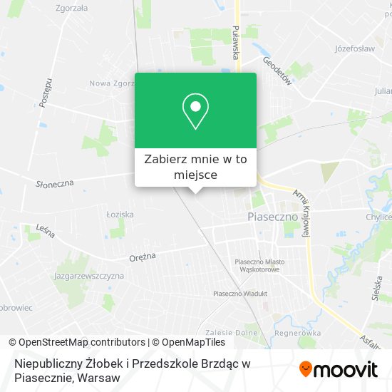 Mapa Niepubliczny Żłobek i Przedszkole Brzdąc w Piasecznie