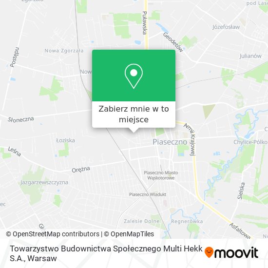 Mapa Towarzystwo Budownictwa Społecznego Multi Hekk S.A.