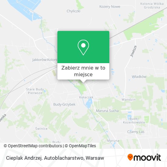 Mapa Cieplak Andrzej. Autoblacharstwo