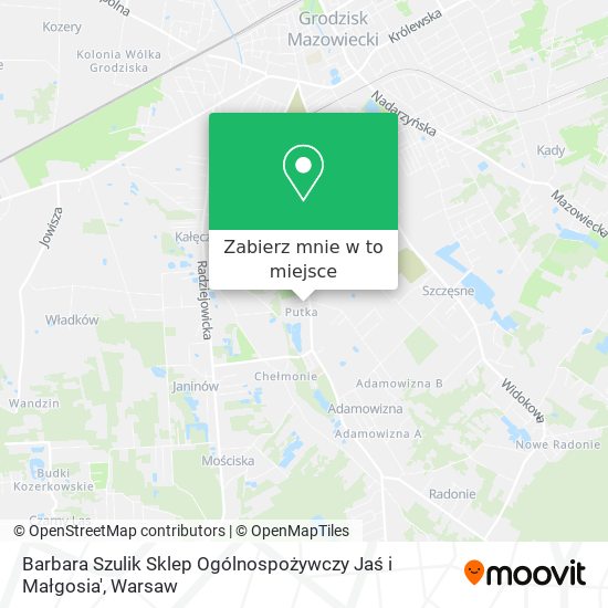 Mapa Barbara Szulik Sklep Ogólnospożywczy Jaś i Małgosia'