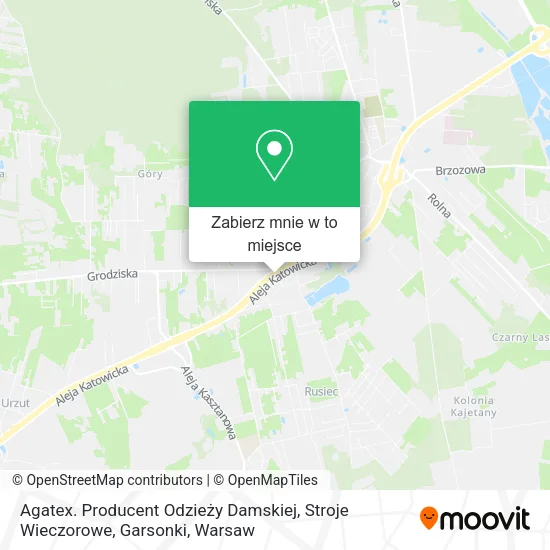 Mapa Agatex. Producent Odzieży Damskiej, Stroje Wieczorowe, Garsonki